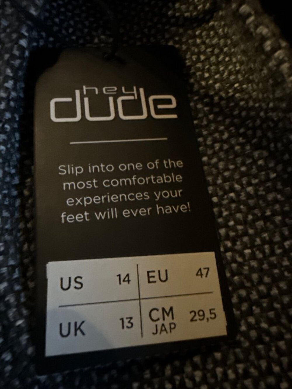 Hey Dude Men's Wally Shoes Magnet Black Grey 14 US 47 EU new with tags. - Picture 4 of 4